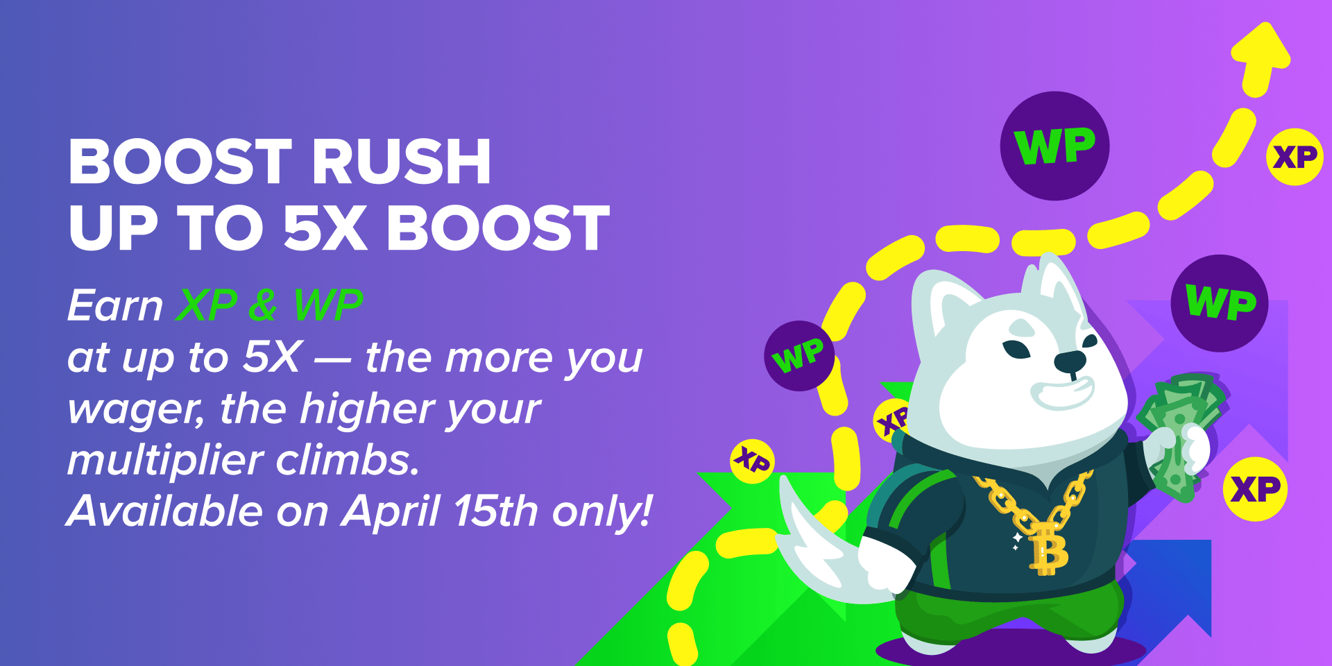 Promotion Boost Rush: Up to 5X XP & WP