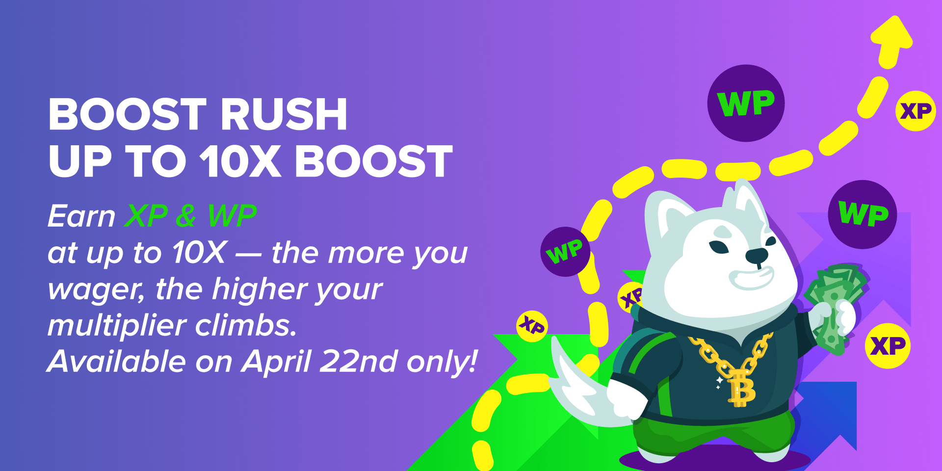Promotion Boost Rush: Up to 5X XP & WP
