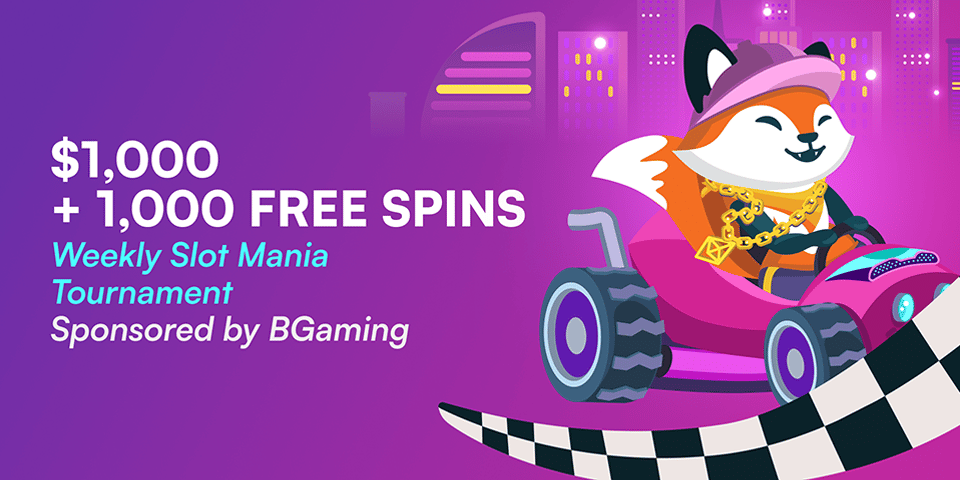 Promotion Slot Mania Tournament - $1,000 and 1,000 Free Spins